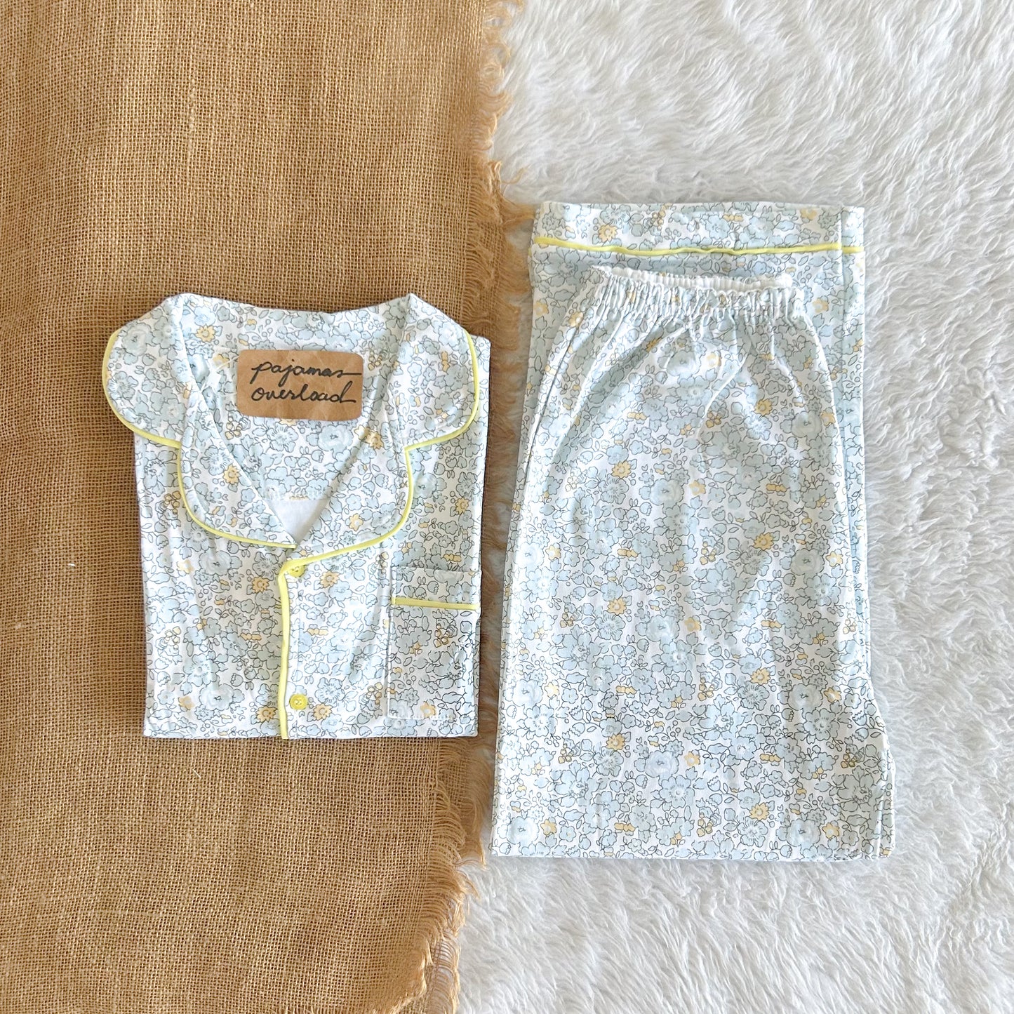 Juicy couture | cotton shortsleeves top + pants sleepwear pajama set | PajamasOverload