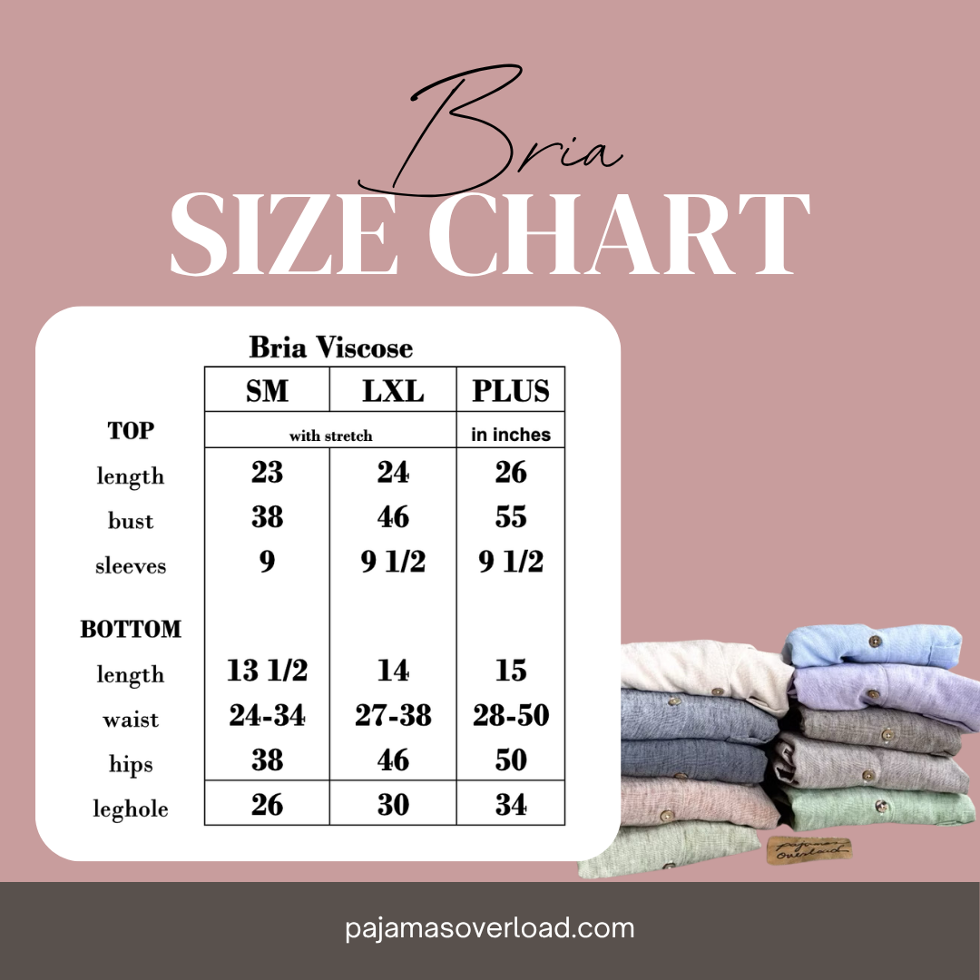BRIA | viscose linen shortsleeves + shorts sleepwear pajama set | PajamasOverload