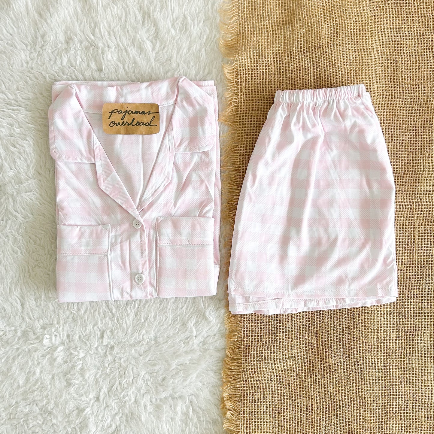 TOKYO | cotton jersey shortsleeves padded pocket + short sleepwear set | PajamasOverload