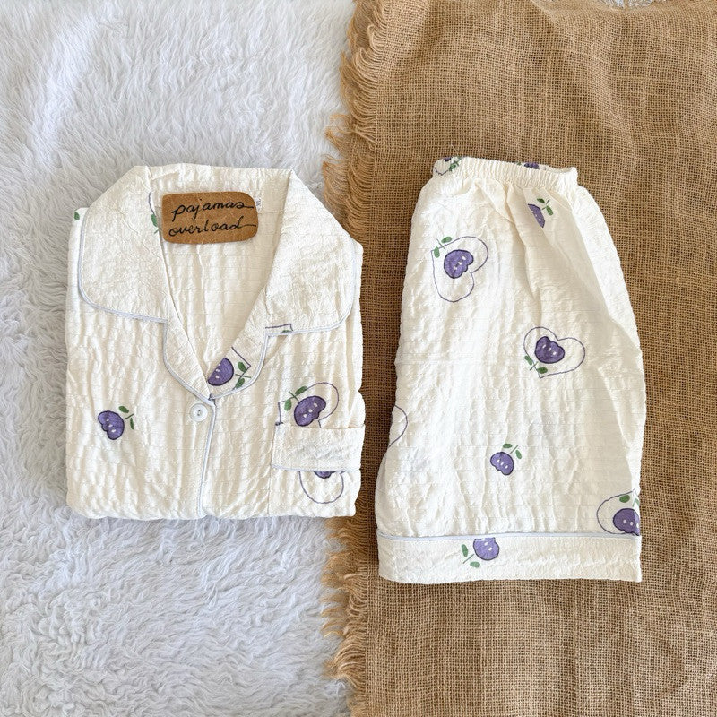 KITTY 2 | knitted shortsleeves + shorts sleepwear pajama set | PajamasOverload
