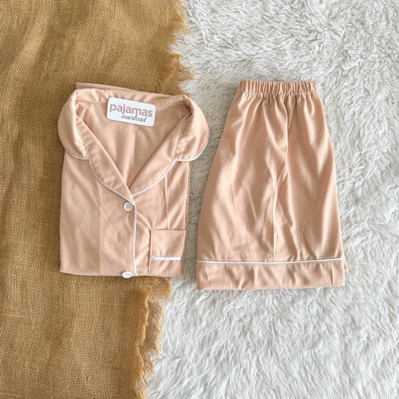 ZEUS PLAIN | cotton jersey shortsleeves top + shorts sleepwear pajama set | PajamasOverload