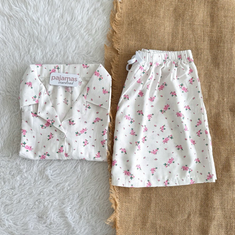 JOY LIMITED PRINT | challis/softlinen shortsleeves + shorts sleepwear pajama set | PajamasOverload