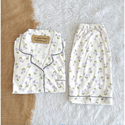 CHANDLER | polycotton shortsleeves + shorts sleepwear set | PajamasOverload