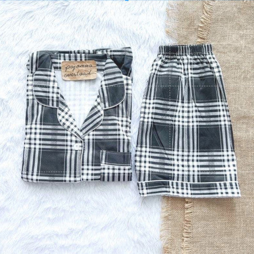 CHANDLER | polycotton shortsleeves + shorts pajama set | PajamasOverload