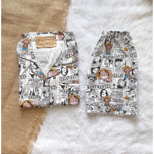CHANDLER | polycotton shortsleeves + shorts sleepwear set | PajamasOverload