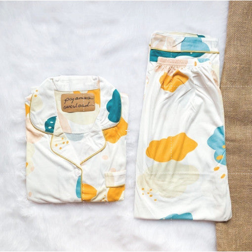 JOEY | polycotton shortsleeves + pants pajama set | PajamasOverload