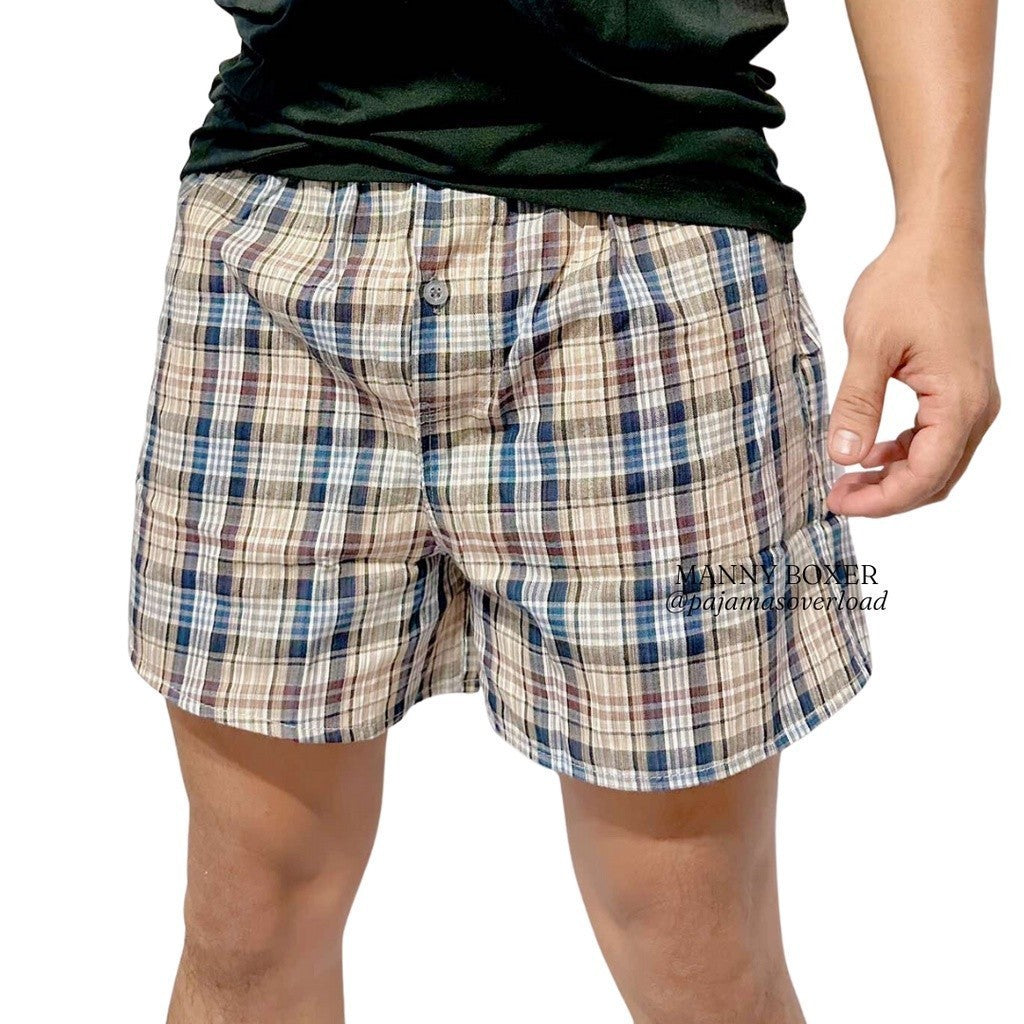 MANNY XL 2XL | cotton woven boxer shorts pambahay sleepwear | PajamasOverload