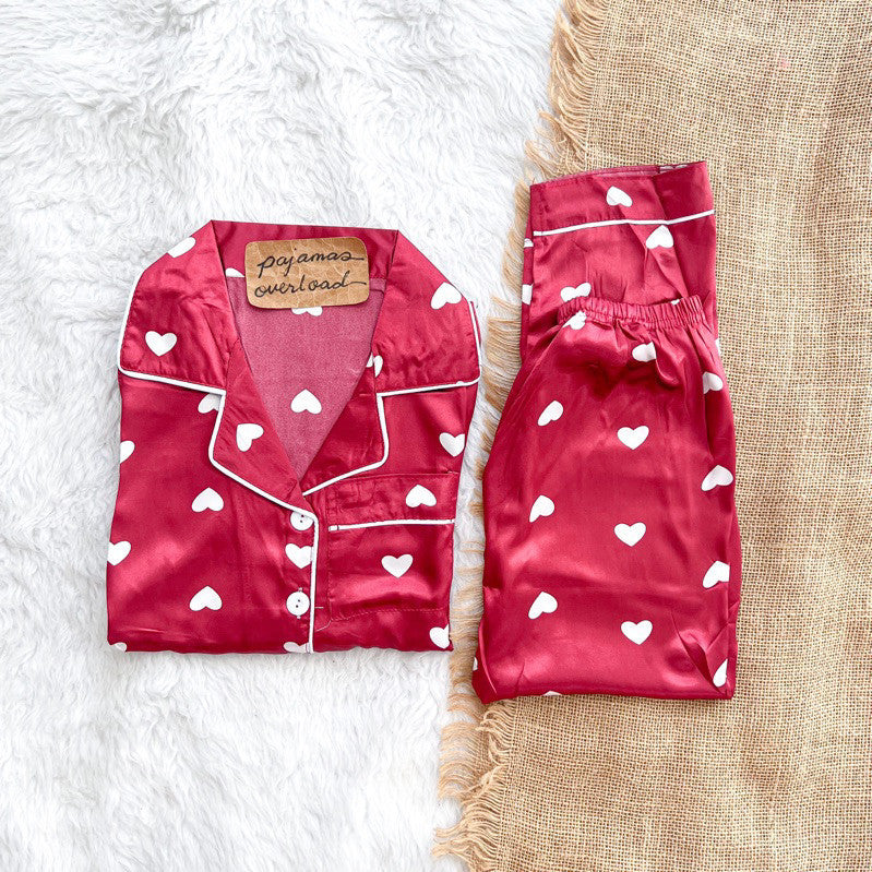 PHOEBE KIDS | satin shortsleeves + pants kids pajama set | PajamasOverload
