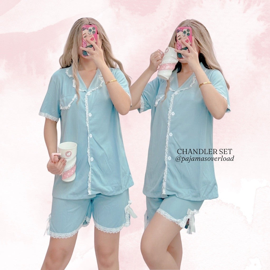 CHANDLER | polycotton shortsleeves + shorts pajama set | PajamasOverload