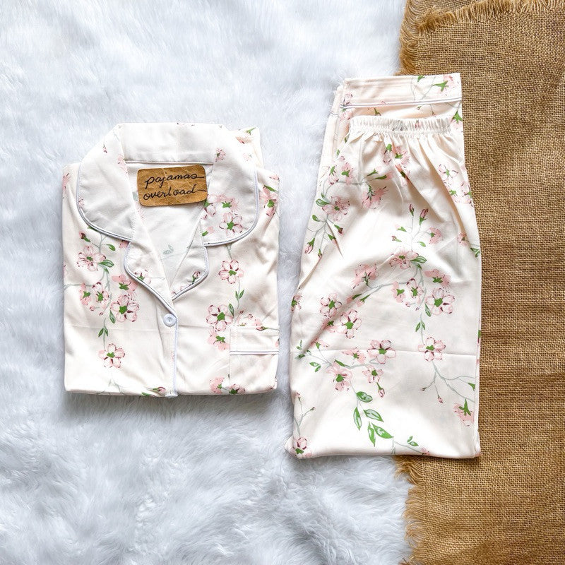 JOEY | polycotton shortsleeves top + pants pajama sleepwear set | PajamasOverload