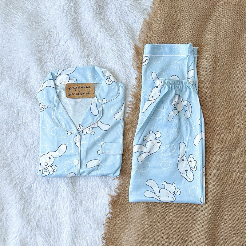 JOEY | polycotton shortsleeves top + pants sleepwear pajama set | PajamasOverload