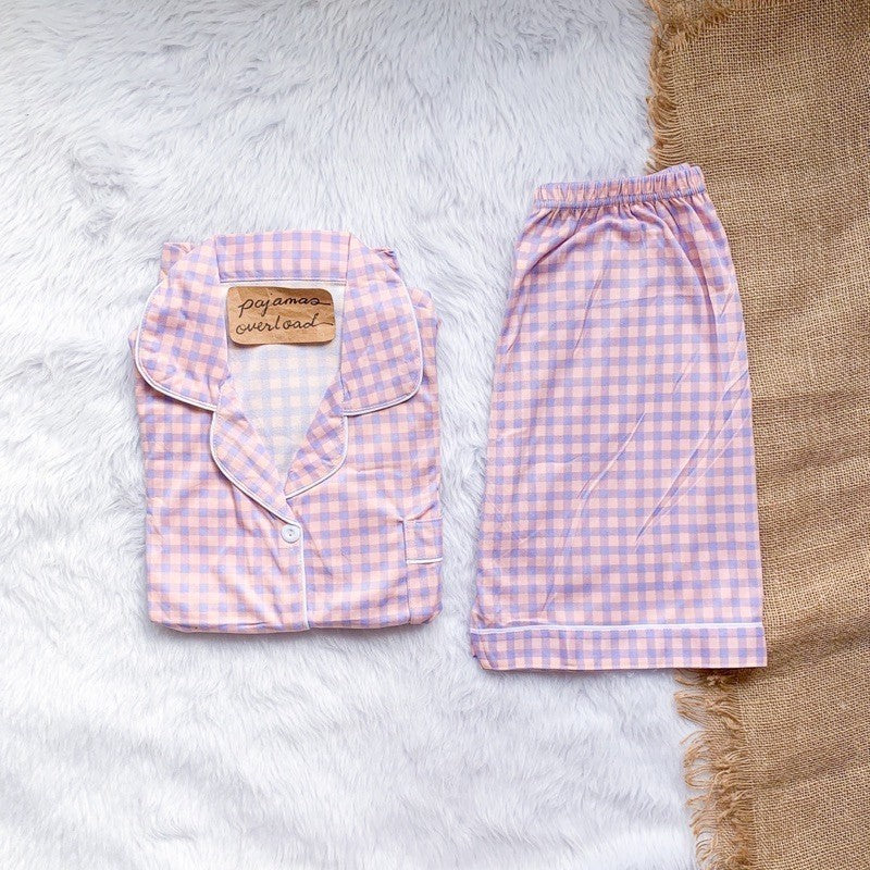 CHANDLER | polycotton shortsleeves + shorts sleepwear set | PajamasOverload