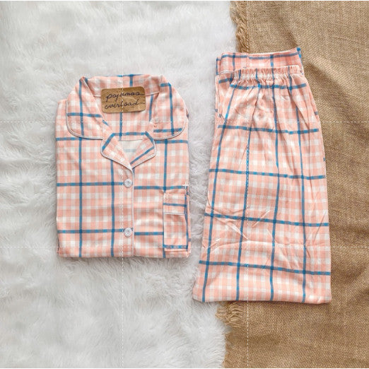 JOEY | polycotton shortsleeves + pants pajama set | PajamasOverload
