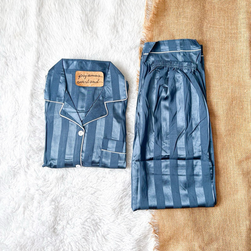PHOEBE | satin shortsleeves + pants pajama set | PajamasOverload