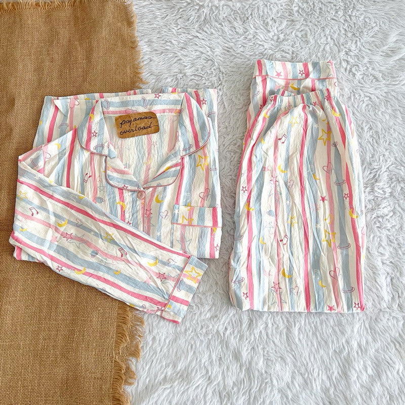 KAWAII | crumpled longsleeves + pants sleepwear pajama set | PajamasOverload