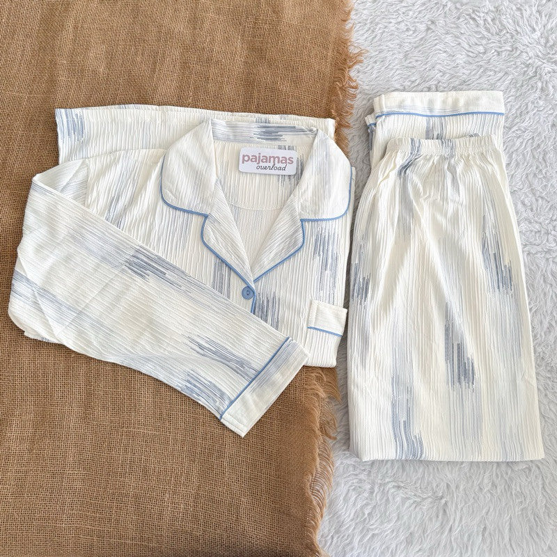 KAWAII | crumpled longsleeves + pants sleepwear pajama set | PajamasOverload