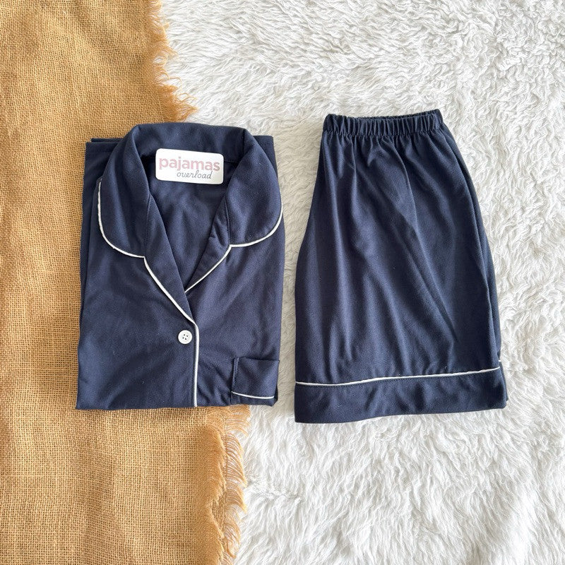 ZEUS PLAIN | cotton jersey shortsleeves top + shorts sleepwear pajama set | PajamasOverload