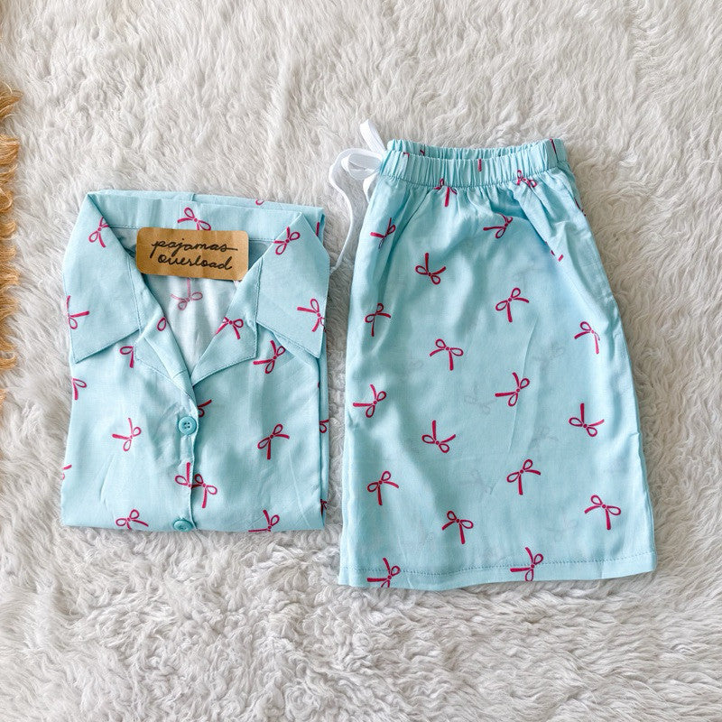 JOY LIMITED PRINT | challis/softlinen shortsleeves + shorts sleepwear pajama set | PajamasOverload