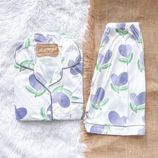 CHANDLER | polycotton shortsleeves + shorts sleepwear set | PajamasOverload