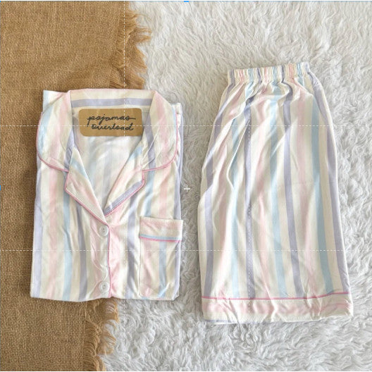CHANDLER | polycotton shortsleeves + shorts sleepwear set | PajamasOverload