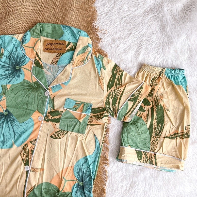 CHANDLER | polycotton shortsleeves + shorts pajama set | PajamasOverload