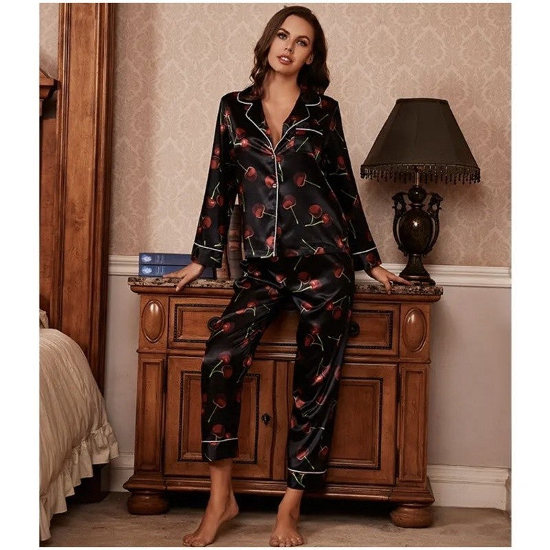 PREMIUM 7in1 SET | satin silk longsleeves + pants sleepwear pajama set | PajamasOverload