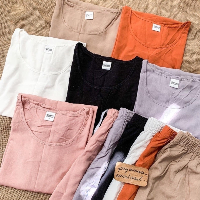 LIZ | soft linen oversized shirt + shorts loungewear pajama set | PajamasOverload