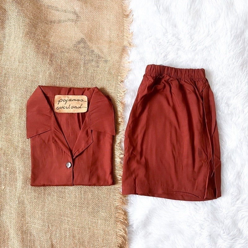JOY | soft linen shortsleeves buttondown + shorts | PajamasOverload