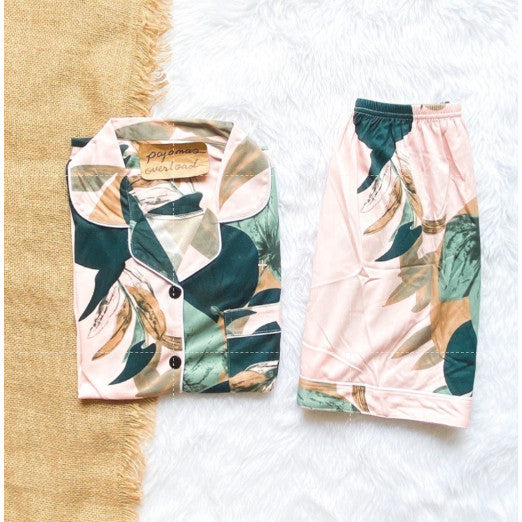 CHANDLER | polycotton shortsleeves + shorts sleepwear set | PajamasOverload