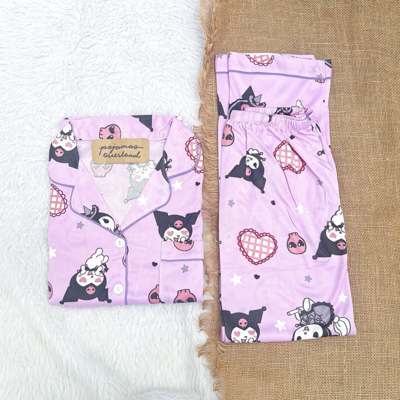 JOEY | polycotton shortsleeves top + pants pajama sleepwear set | PajamasOverload