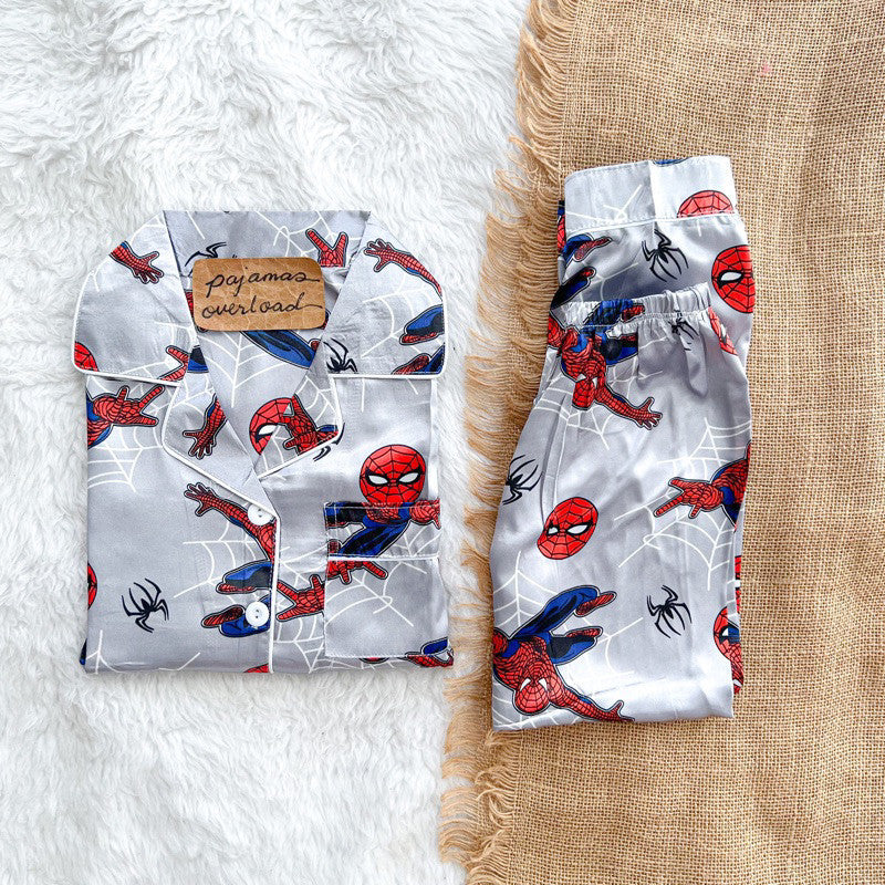 PHOEBE KIDS | satin shortsleeves + pants kids pajama set | PajamasOverload