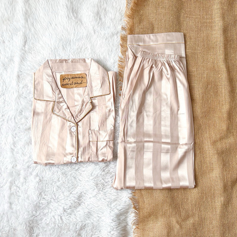PHOEBE | satin shortsleeves + pants pajama set | PajamasOverload