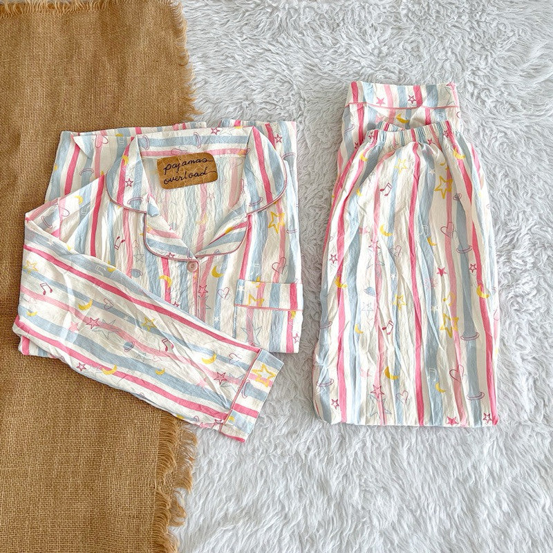 KAWAII | crumpled longsleeves + pants sleepwear pajama set | PajamasOverload