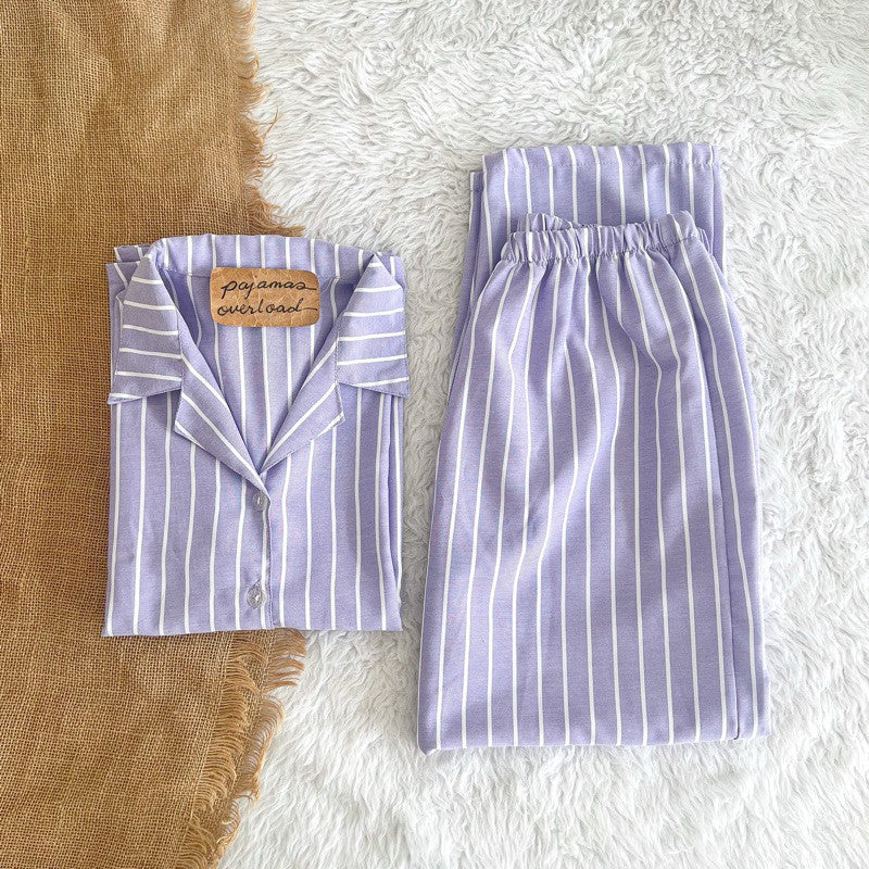 MERLIN | special fabric shortsleeves + pants sleepwear pajama set | PajamasOverload