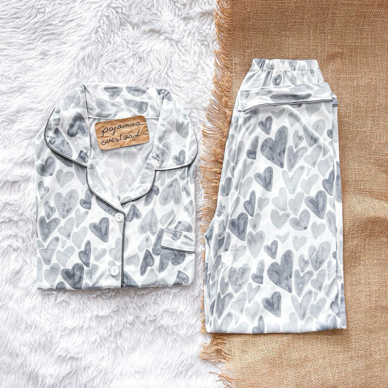 JOEY | polycotton shortsleeves top + pants pajama sleepwear set | PajamasOverload