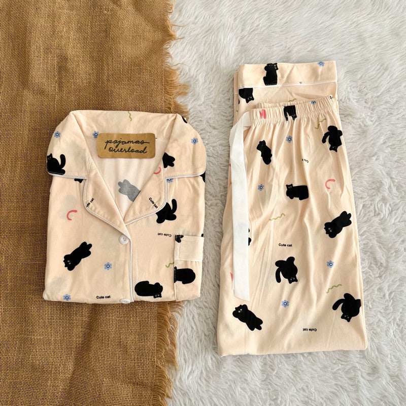 JOEY | polycotton shortsleeves top + pants pajama sleepwear set | PajamasOverload
