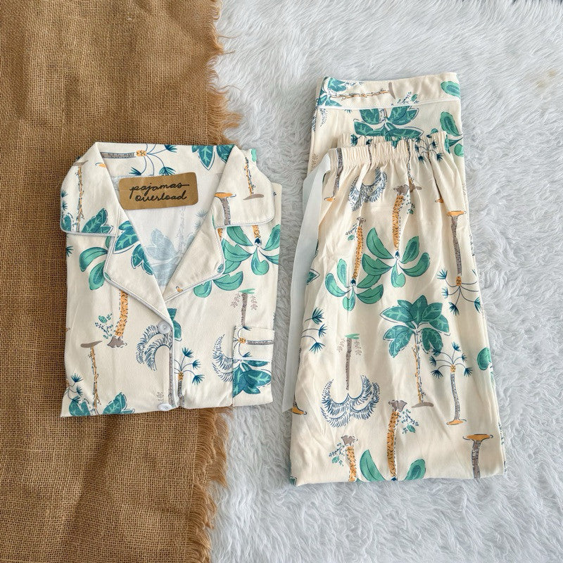 JOEY | polycotton shortsleeves top + pants pajama sleepwear set | PajamasOverload