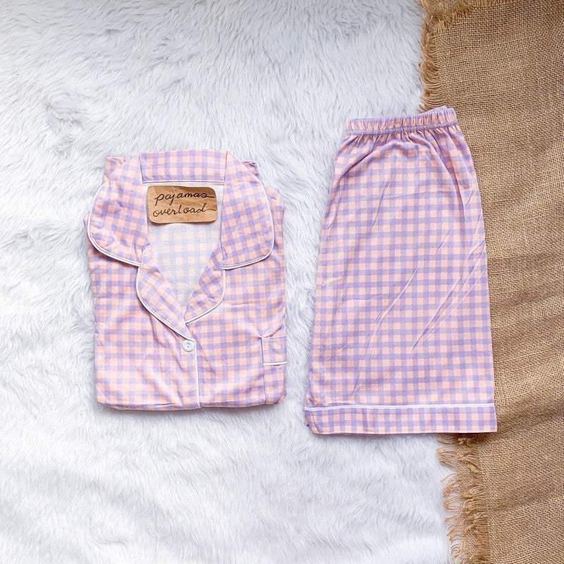 CHANDLER | polycotton shortsleeves + shorts sleepwear set | PajamasOverload