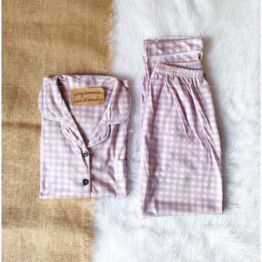 JOEY | polycotton shortsleeves + pants pajama set | PajamasOverload