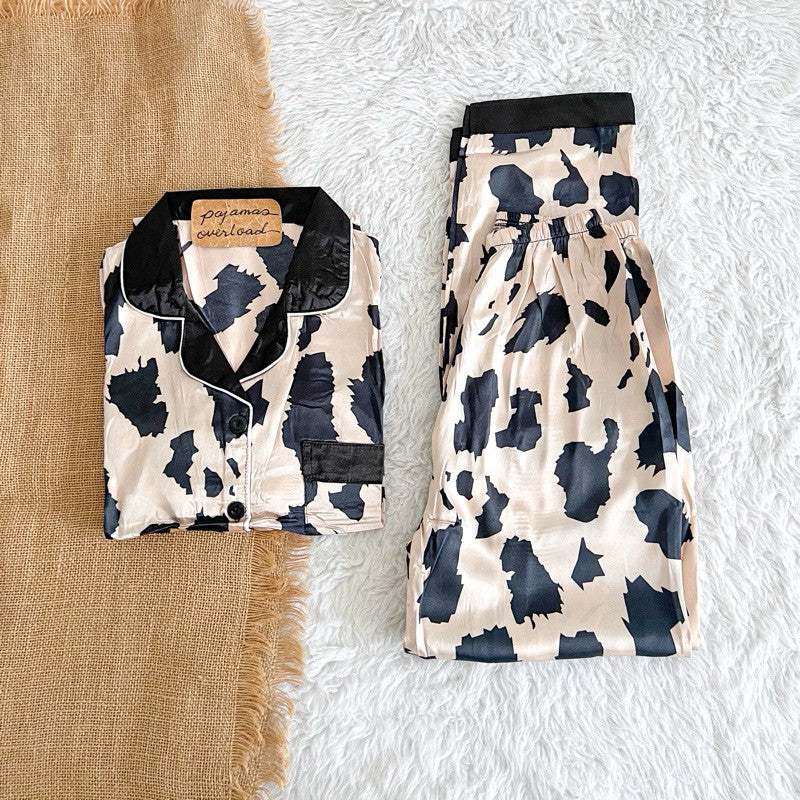 PHOEBE | satin shortsleeves + pants sleepwear pajama set | PajamasOverload