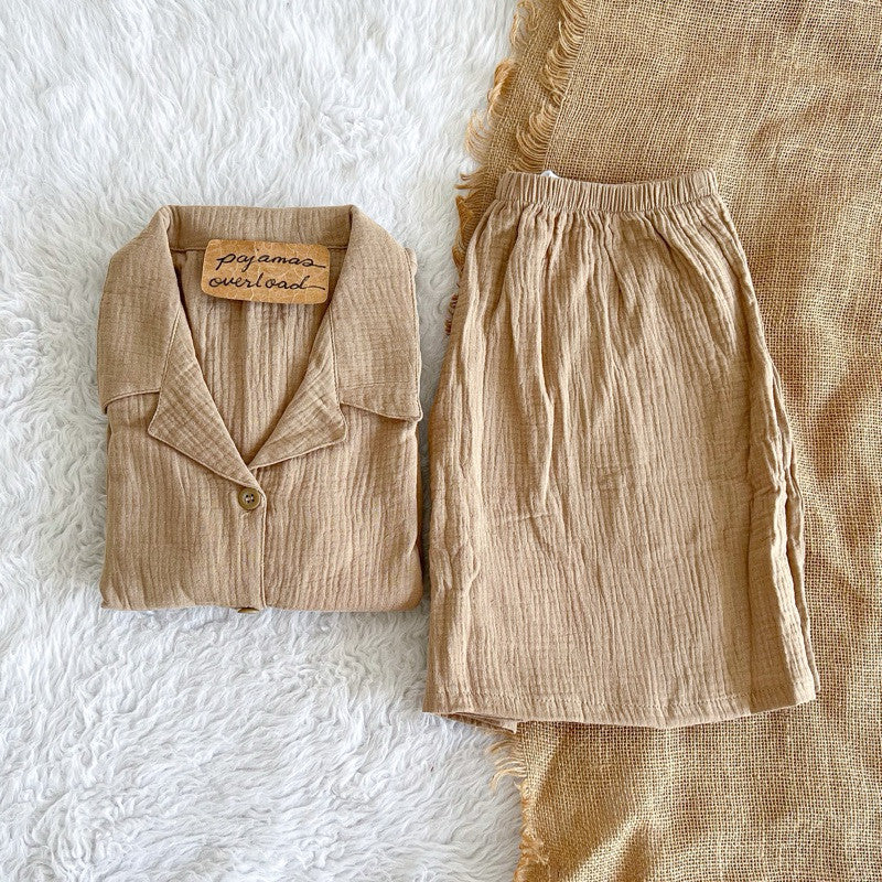 JOY PREMIUMGAUZE | double gauze shortsleeves + shorts sleepwear loungewear set | PajamasOverload