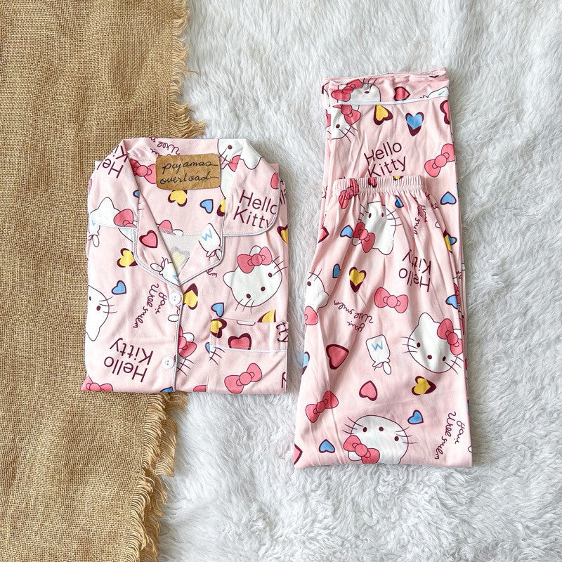 JOEY | polycotton shortsleeves top + pants sleepwear pajama set | PajamasOverload