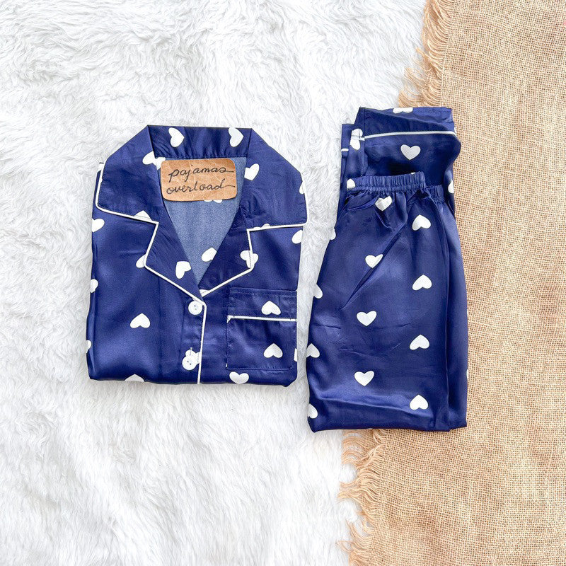 PHOEBE KIDS | satin shortsleeves + pants kids pajama set | PajamasOverload