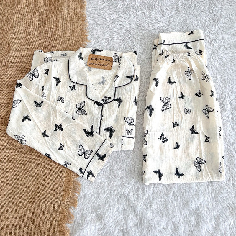 KAWAII | crumpled longsleeves + pants sleepwear pajama set | PajamasOverload