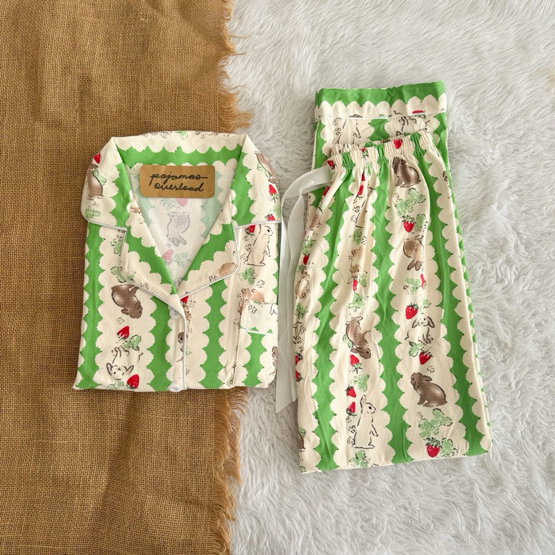 JOEY | polycotton shortsleeves top + pants pajama sleepwear set | PajamasOverload