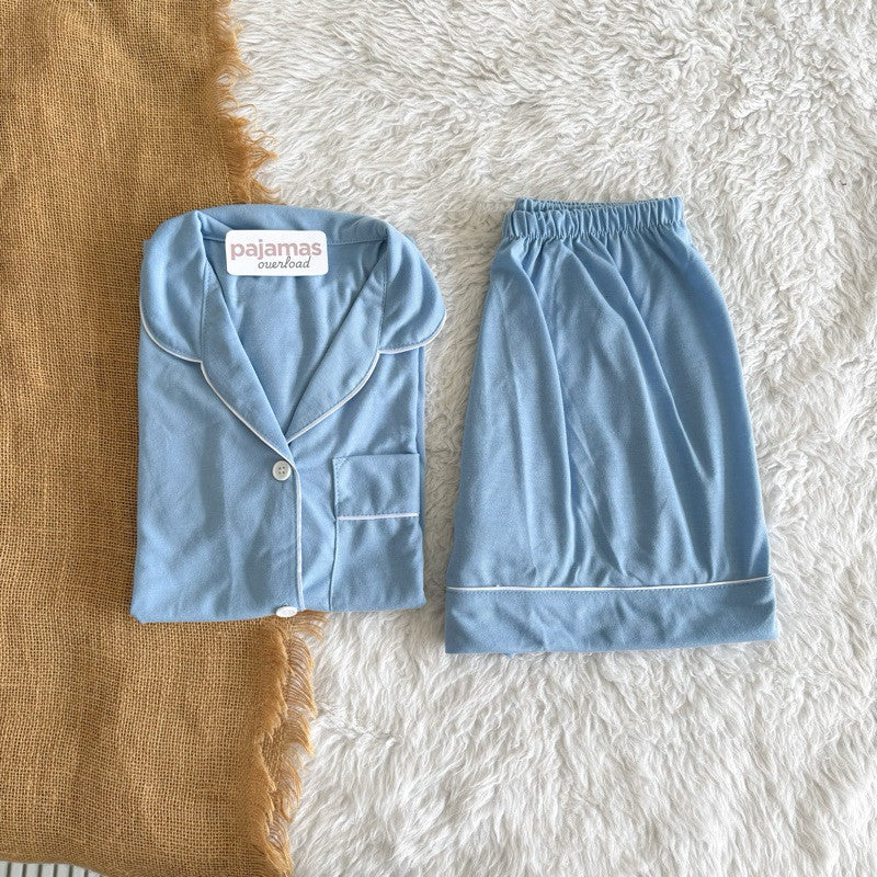 ZEUS PLAIN | cotton jersey shortsleeves top + shorts sleepwear pajama set | PajamasOverload