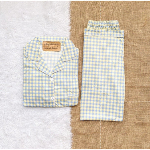 JOEY | polycotton shortsleeves + pants pajama set | PajamasOverload