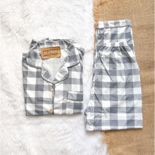 JOEY | polycotton shortsleeves + pants pajama set | PajamasOverload