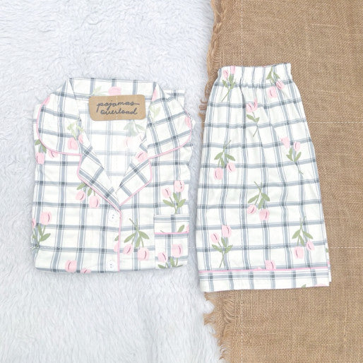CHANDLER | polycotton shortsleeves + shorts pajama set | PajamasOverload