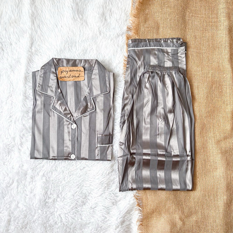 PHOEBE | satin shortsleeves + pants pajama set | PajamasOverload